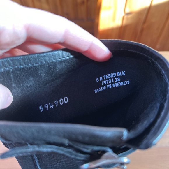 FRYE Veronica Leather Combat Boots - Black Butter-Soft Leather - Picture 4 of 6